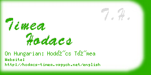 timea hodacs business card